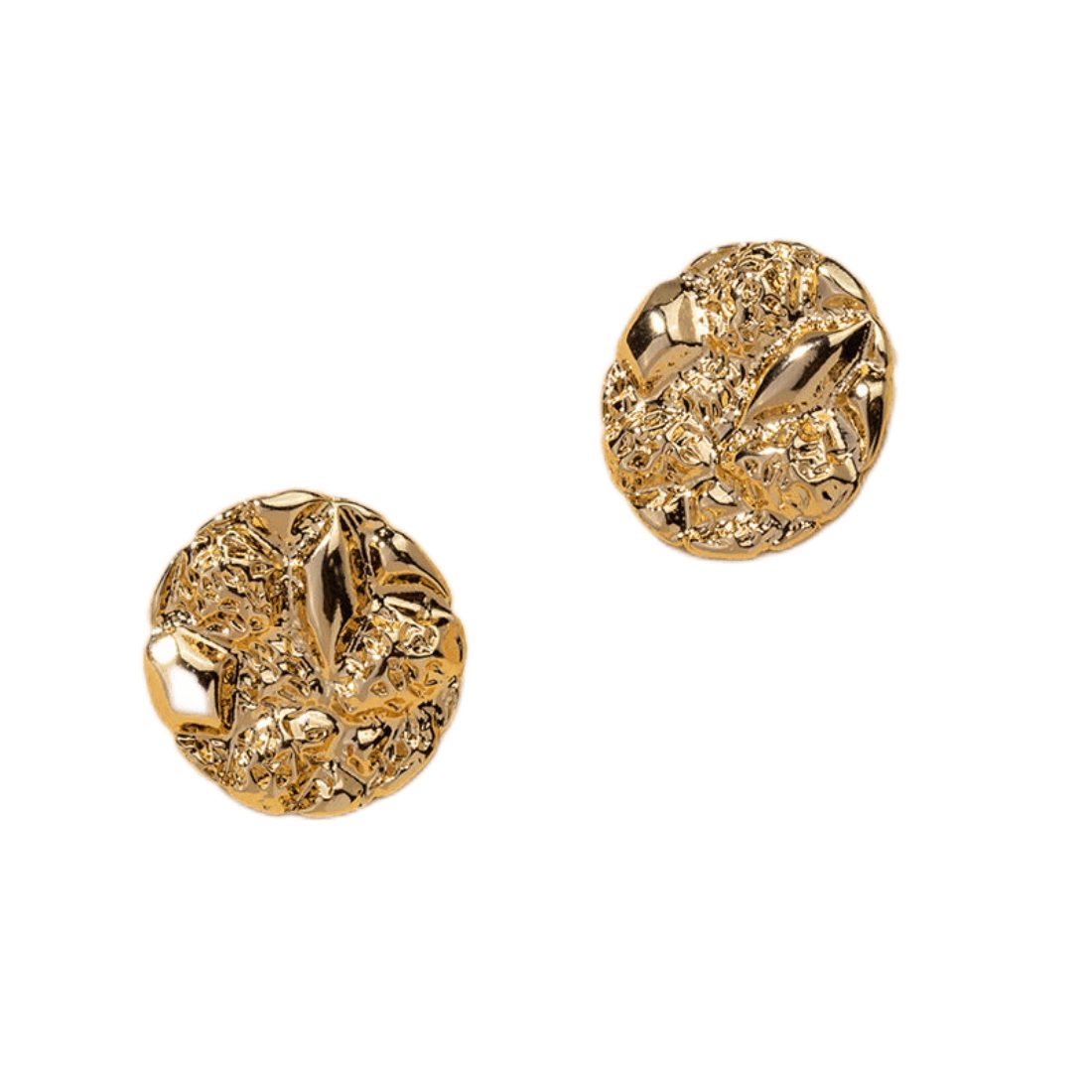 Round Nugget Stud Earrings nugget earrings